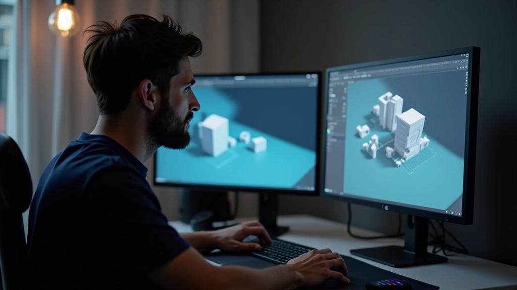 Motion designer trabalhando em projeto de animação